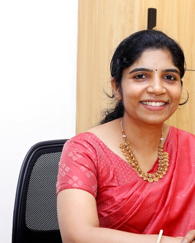 Portrait of Dr. Athulya KP, MDS Orthodontics, founder of Smile Align Clinic